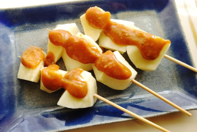 電子レンジで作る、山の芋のみそかけ